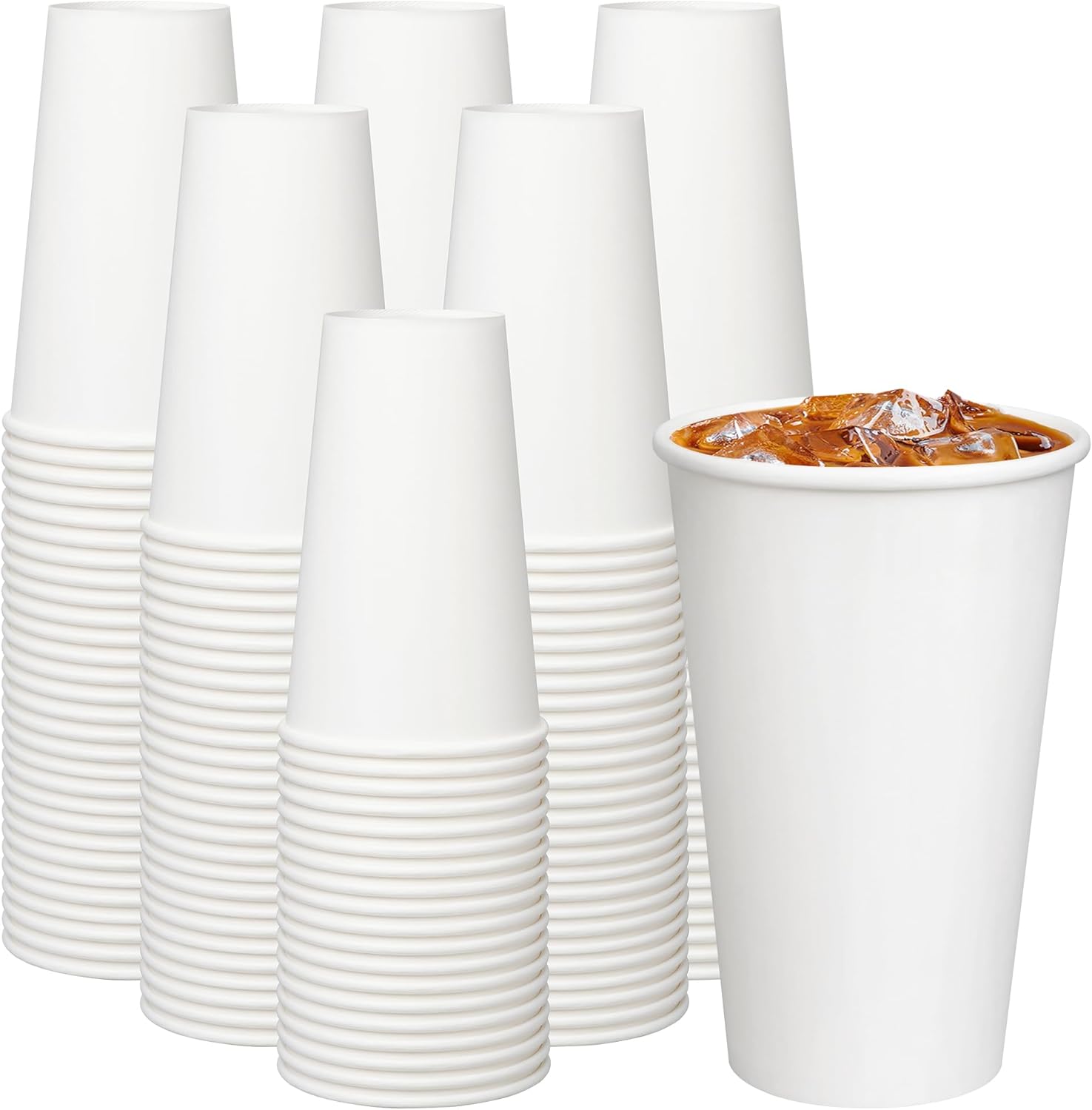 White Paper Cup 16 OZ 90mm 1000 PCS (Case)