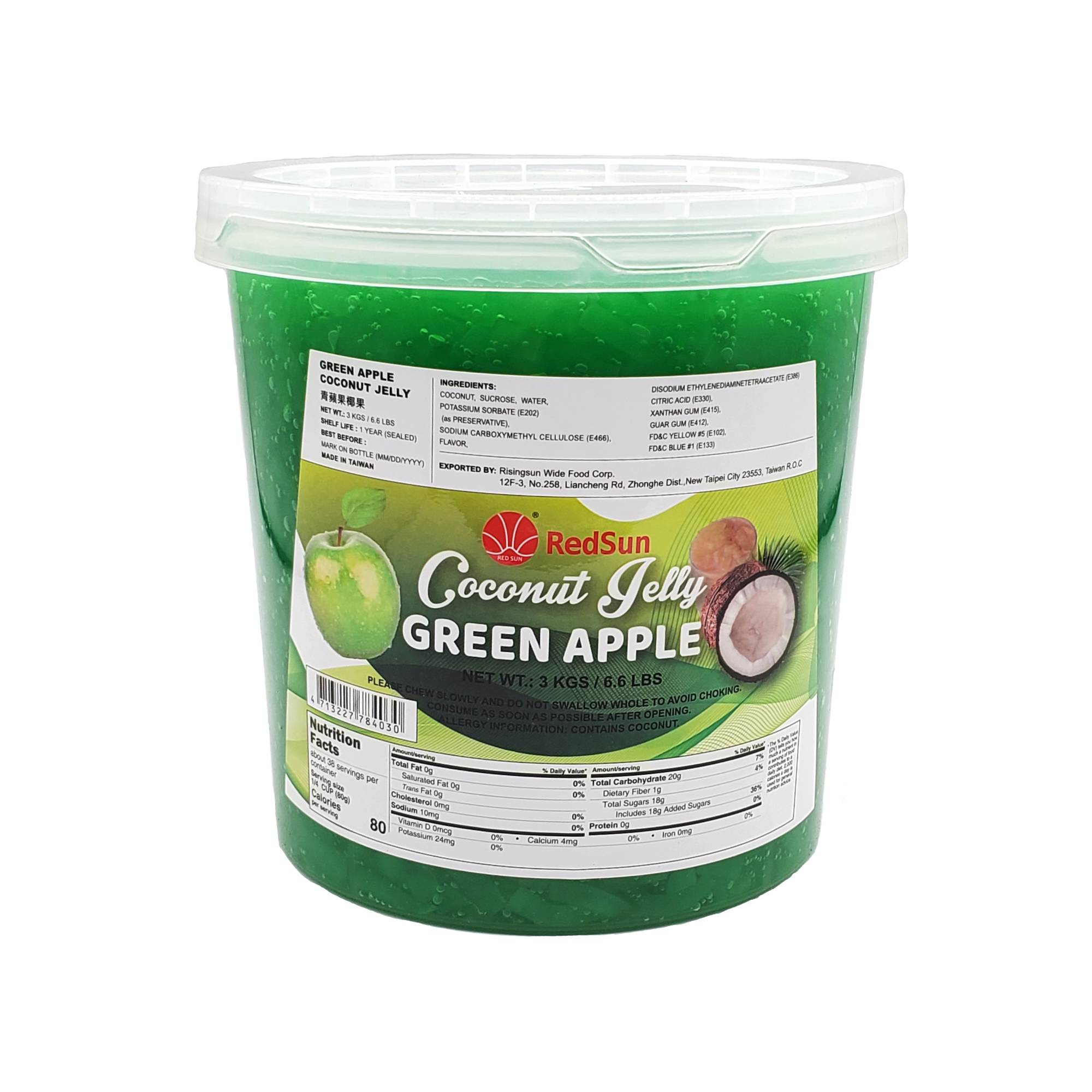 Green Apple Coconut Jelly 3 KG (6.6 LBS) (Bottle)