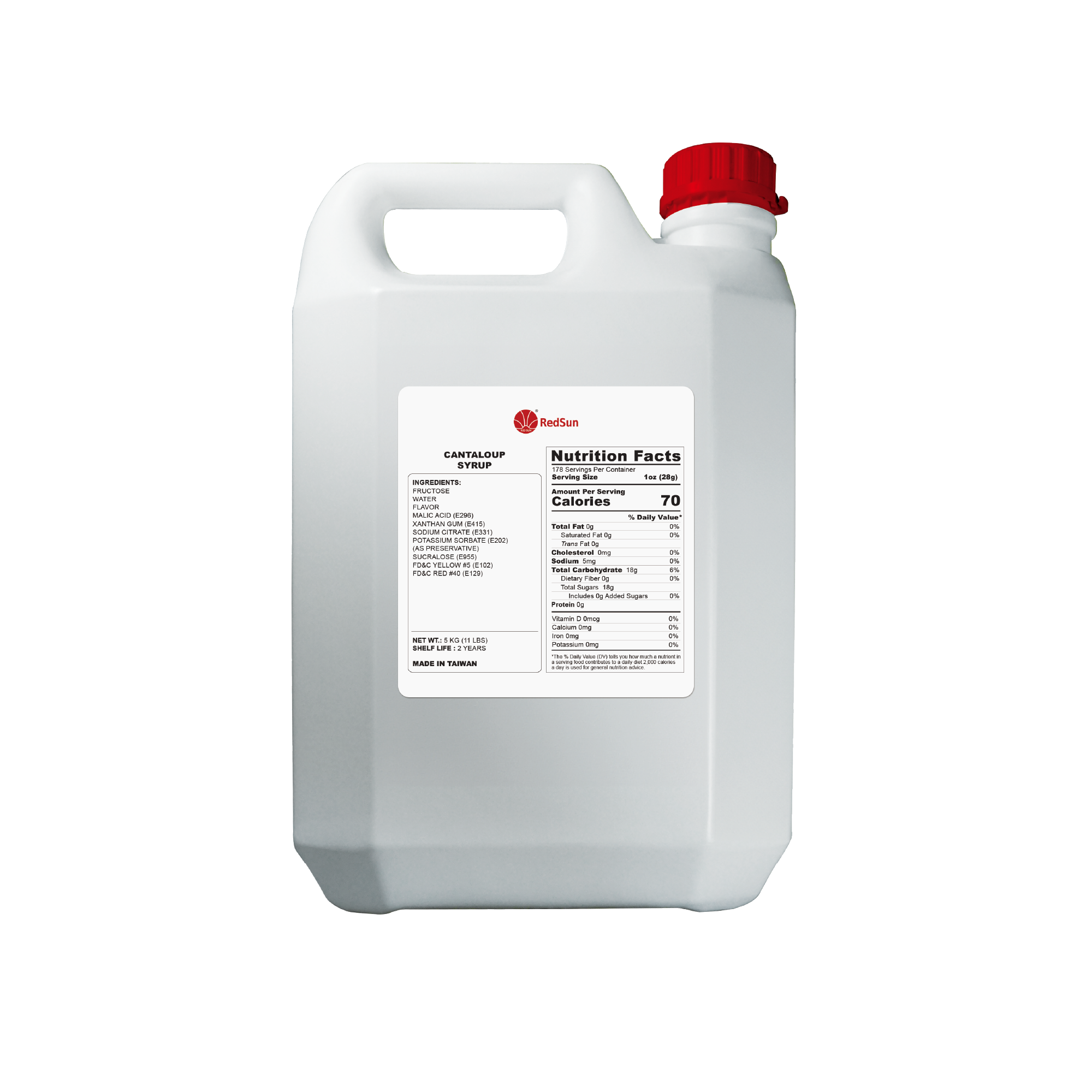 Cantaloupe Syrup 5KG (11LBS) (Bottle)