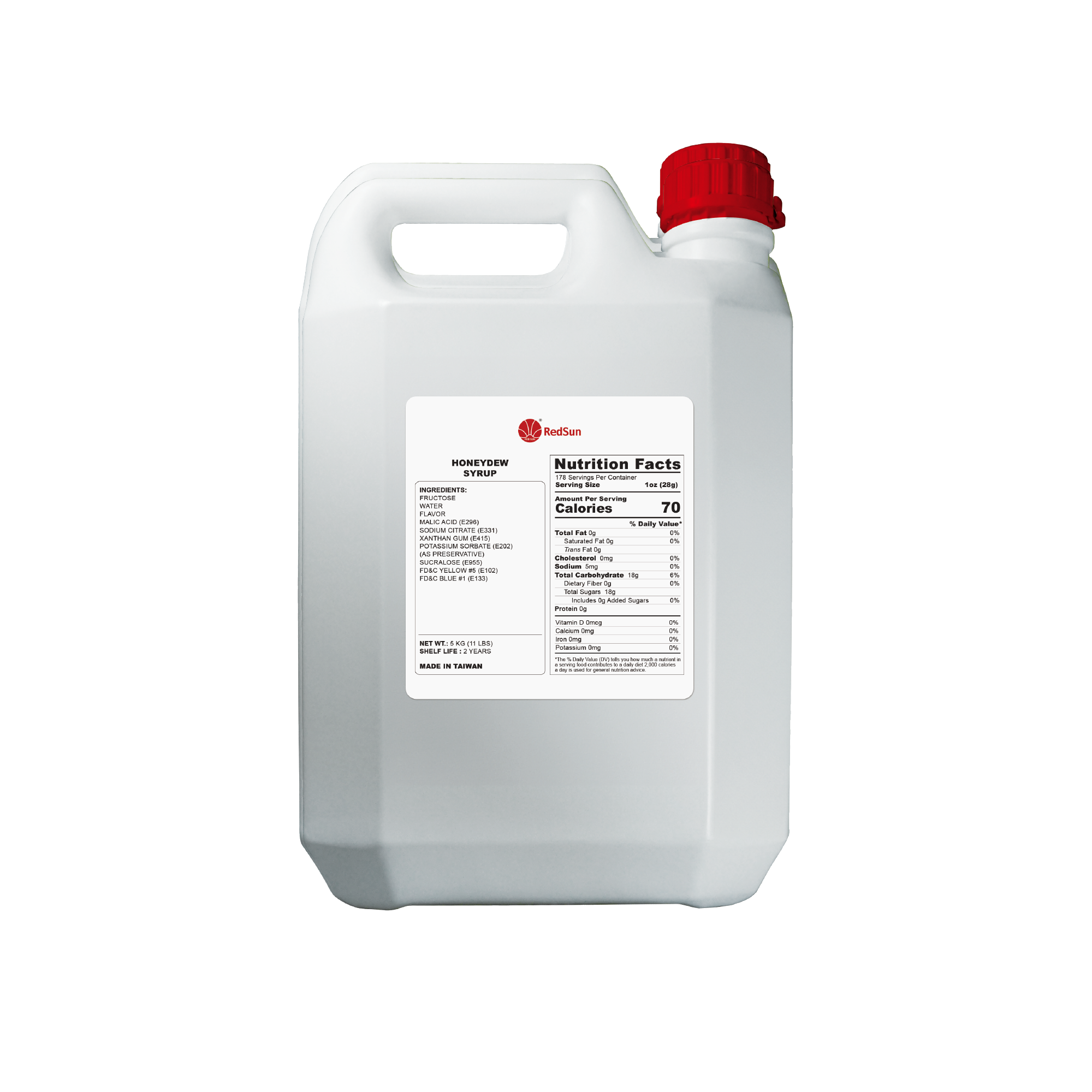 Green Honeydew Syrup 5KG (11LBS) (Bottle)