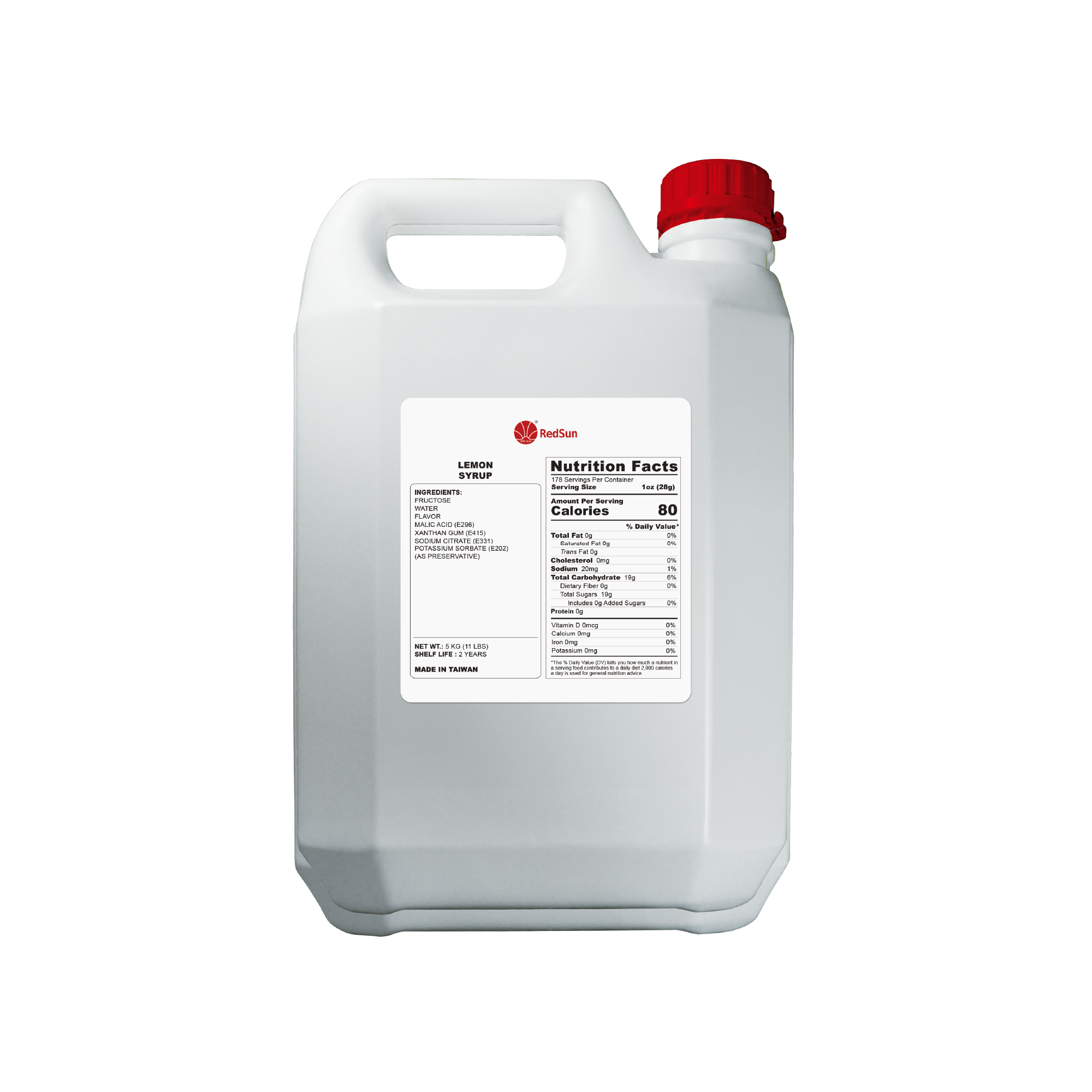 Lemon Syrup 5KG (11LBS) (Bottle)