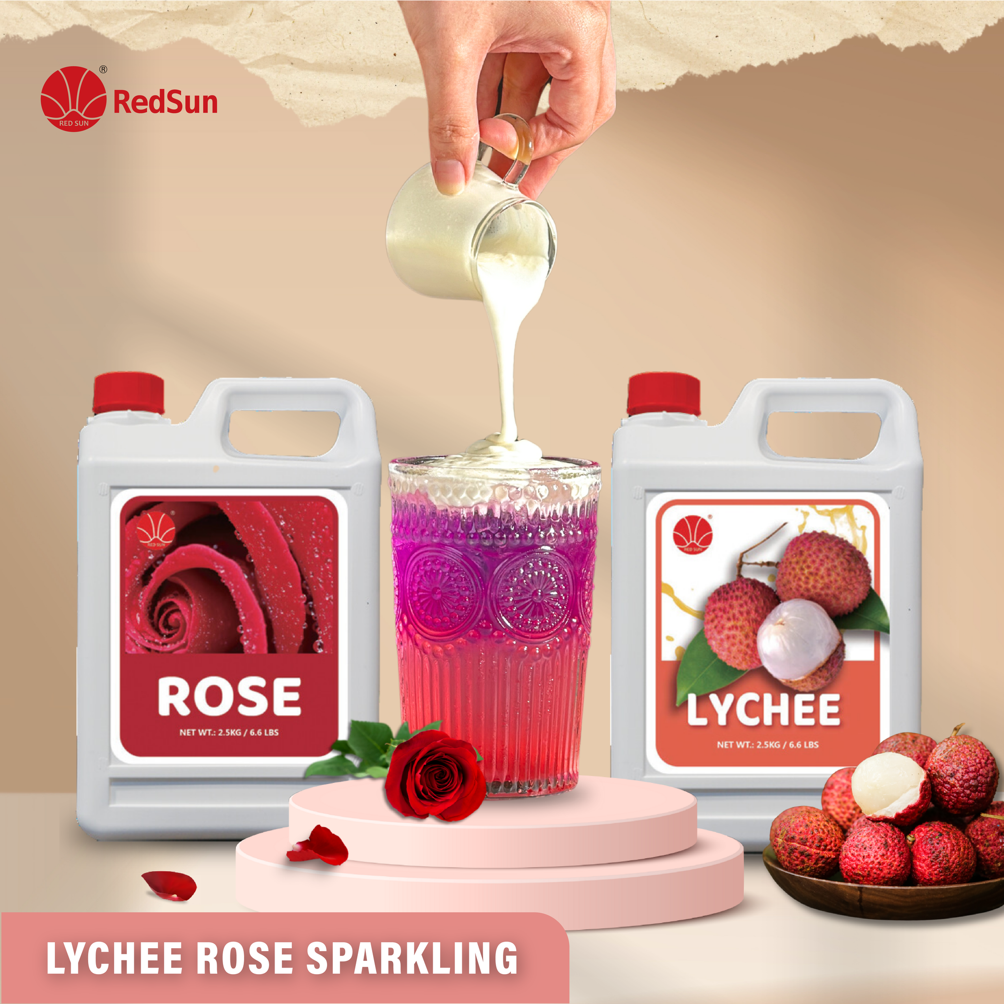 Lychee Syrup 5KG (11LBS) (Bottle)