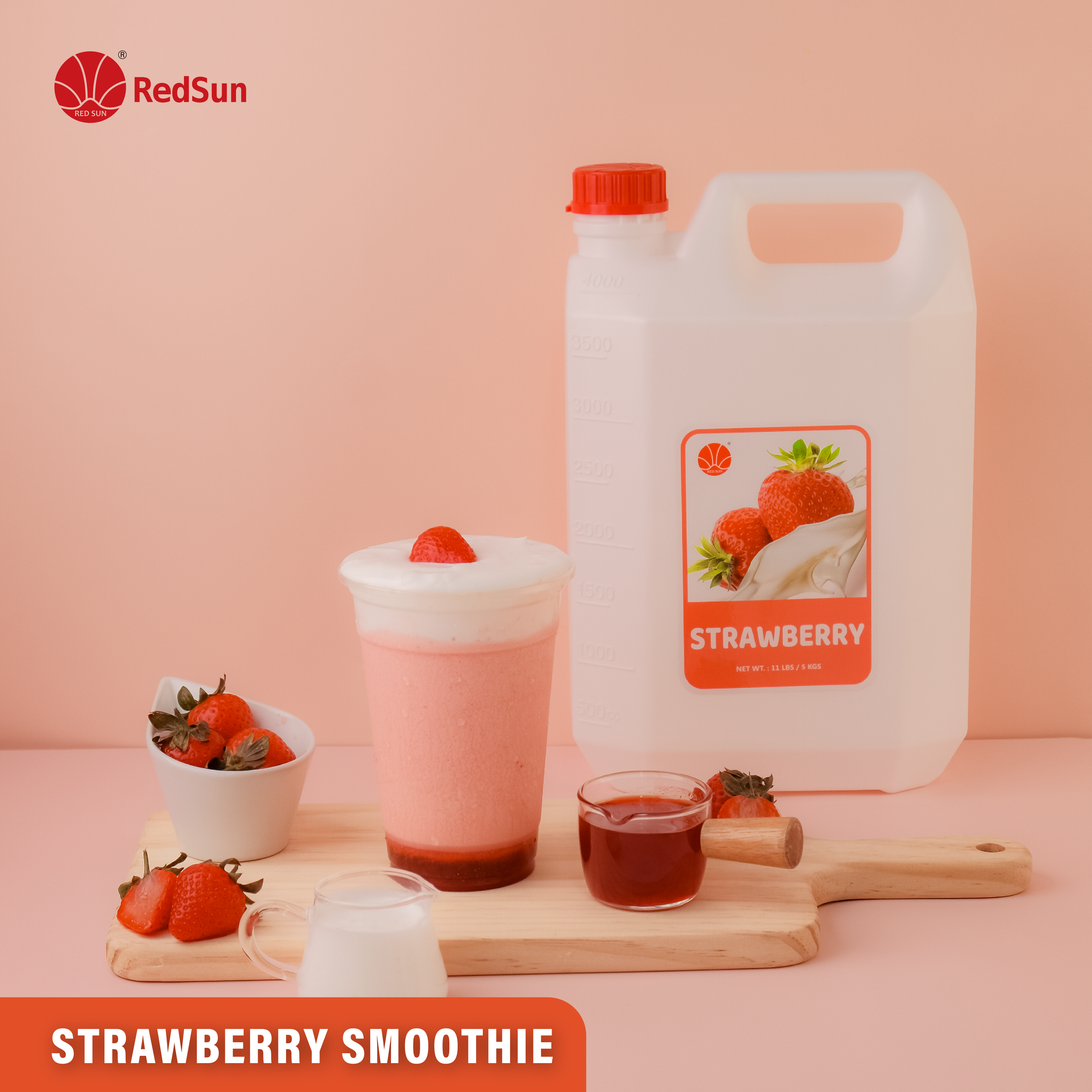 Strawberry Syrup 5KG (11LBS) (Bottle)