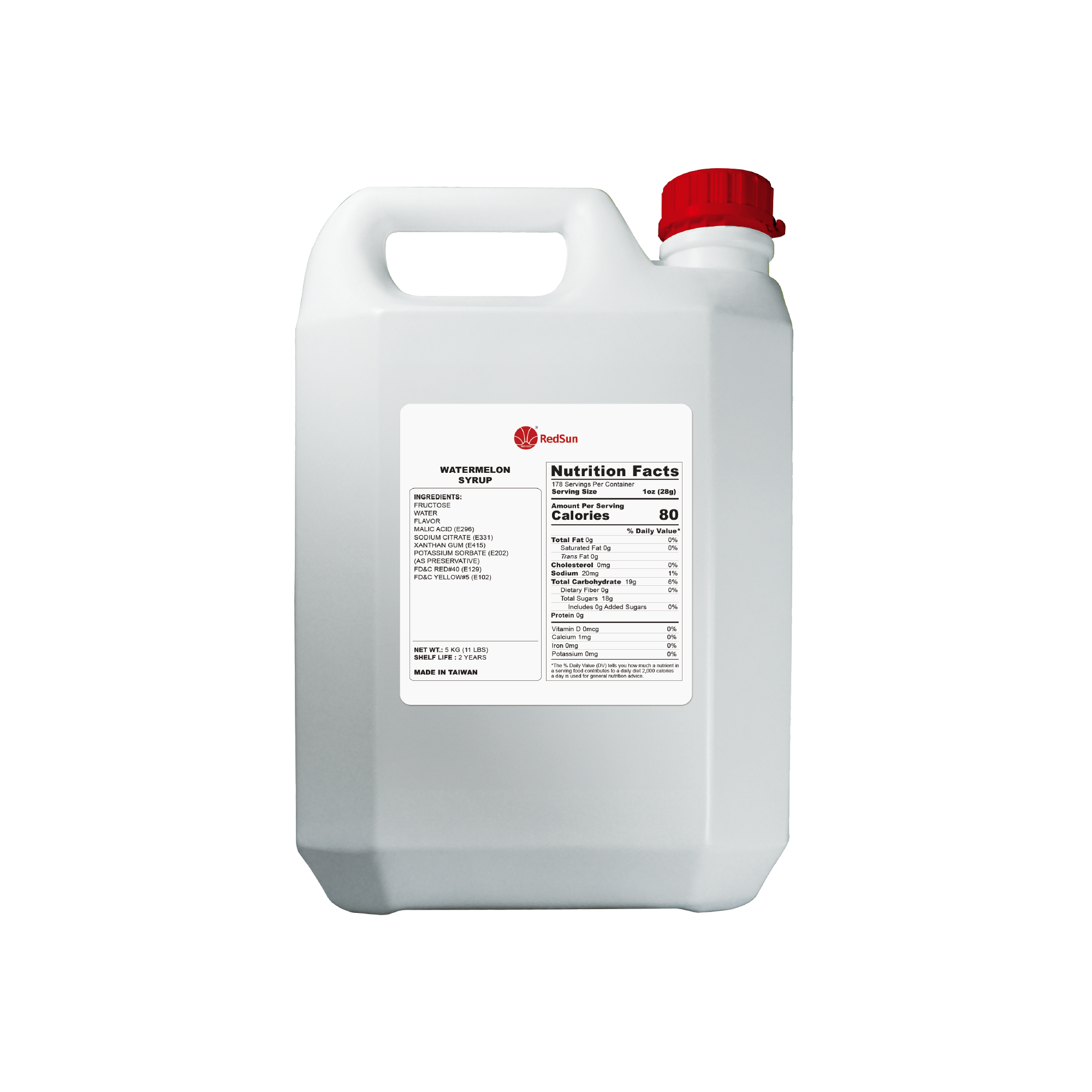 Watermelon Syrup 5KG (11LBS) (Bottle)