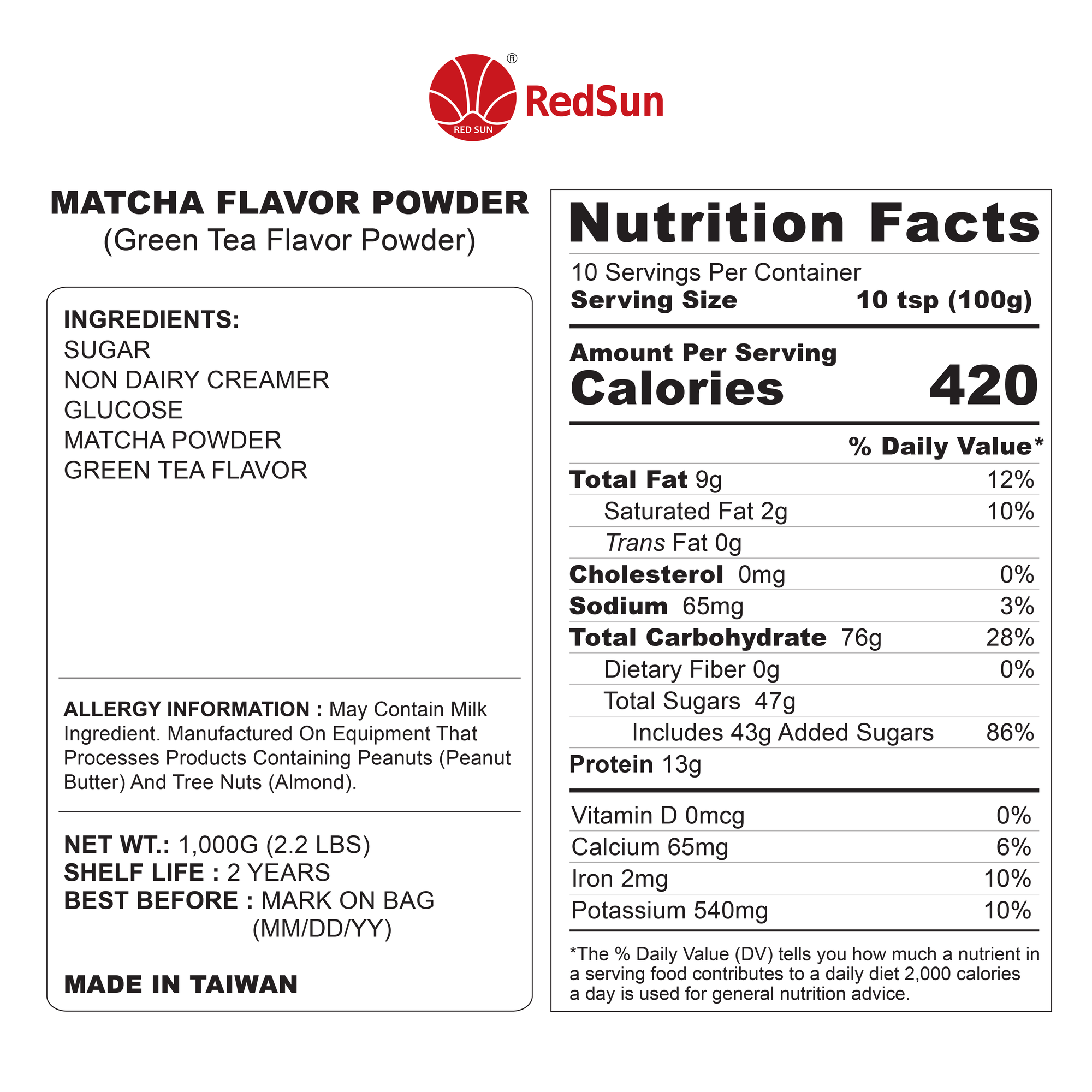 Premium Matcha Powder 1.0LB (Bag)