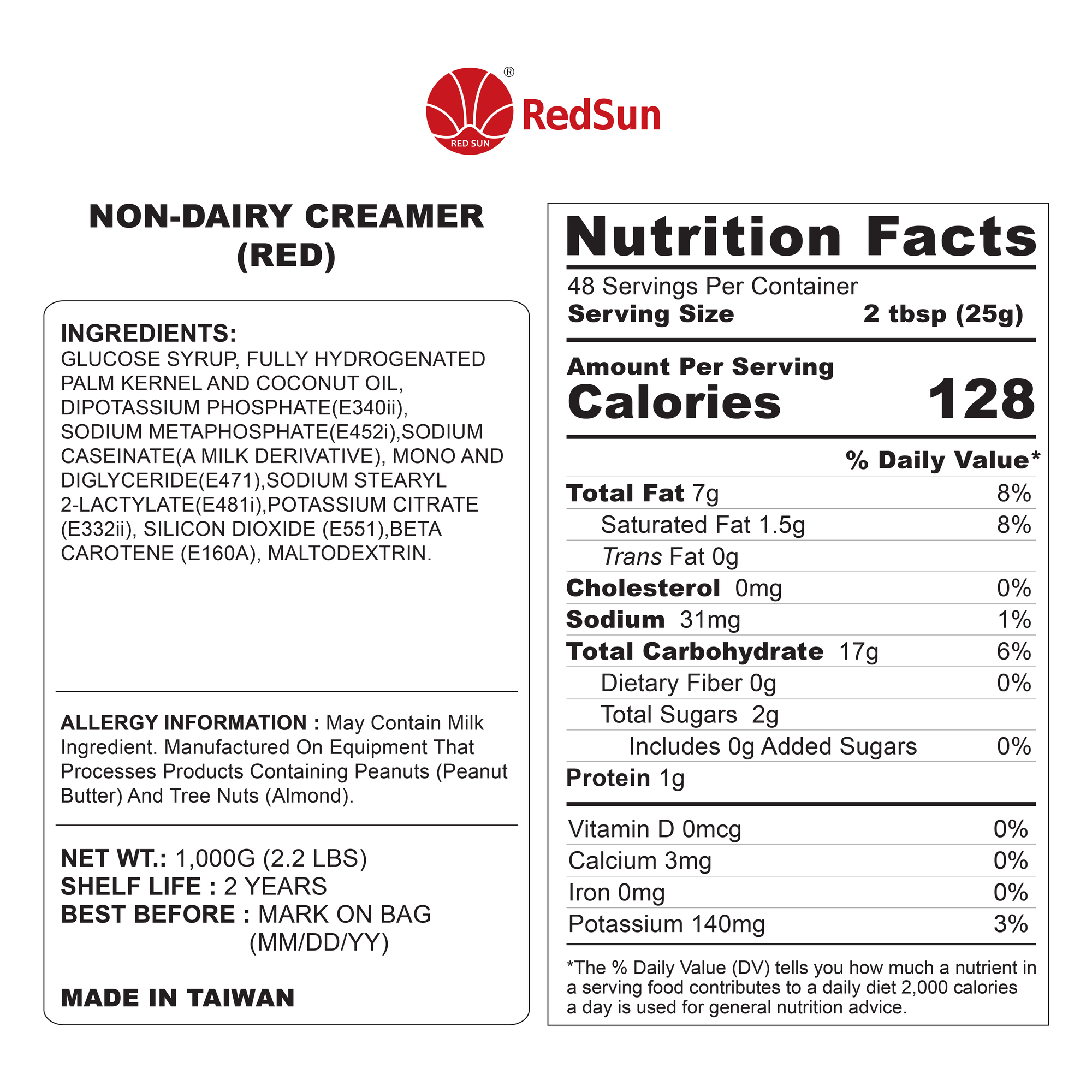 Classic Red Non Diary Creamer 2.65 LBS x 15 Bags (Case)