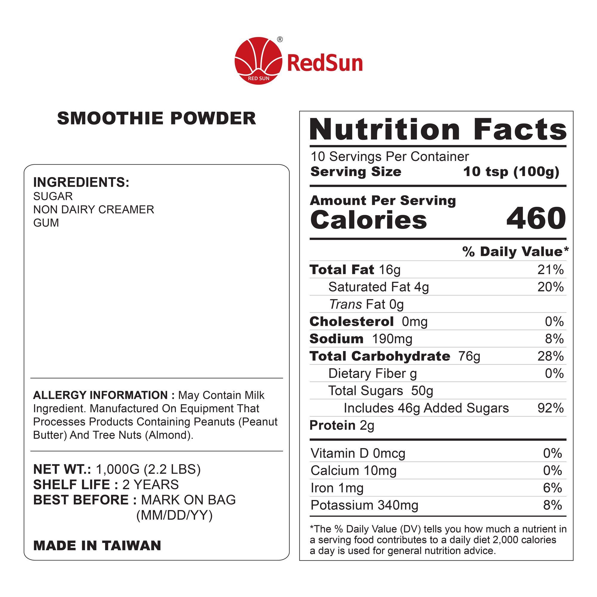 Smoothie Mix Powder 2.2LBS (Bag)