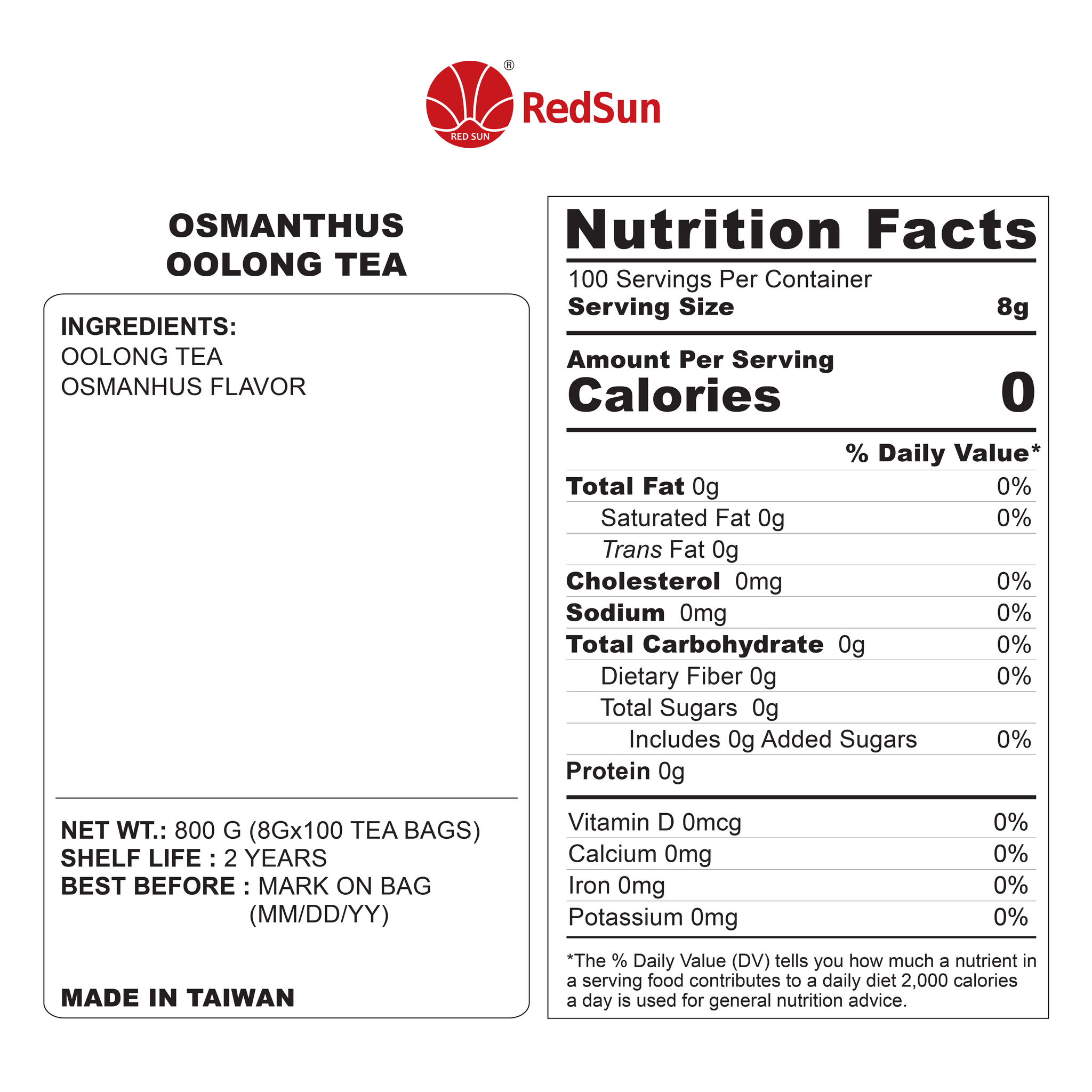 Osmanthus Oolong Tea Bag 100 Bags (Pack)