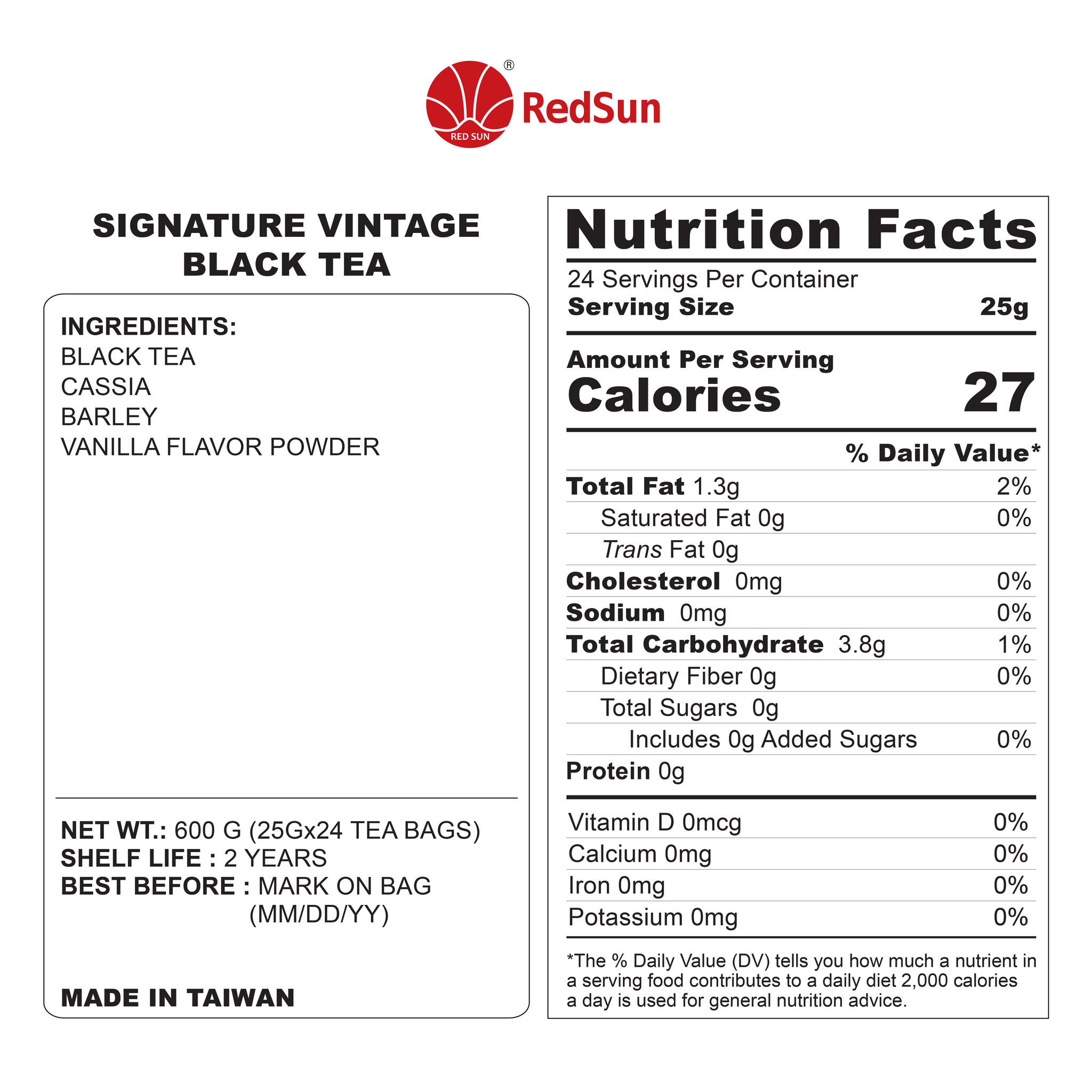 Signature Vintage Black Tea 25 G (Bag)