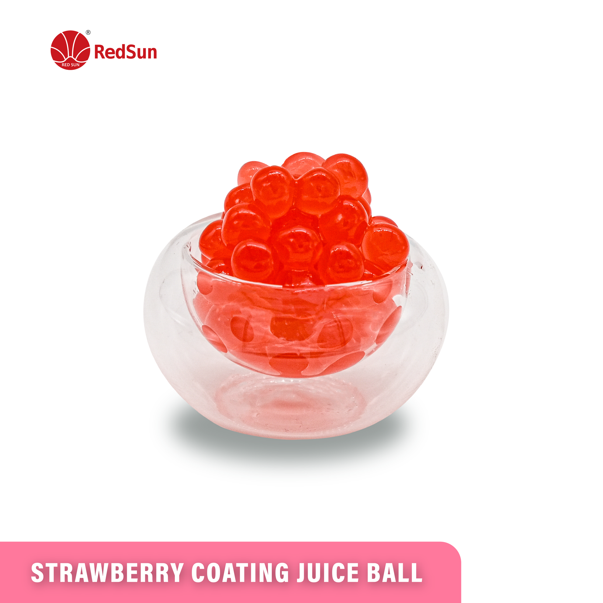 Strawberry Popping Boba 3.4 KG (7.50 LBS) (Bottle)