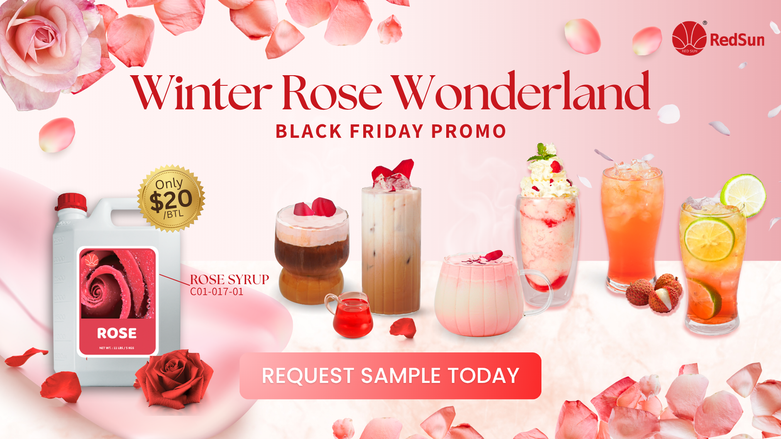 Add To Your Menu Today - Winter Rose Series Drinks