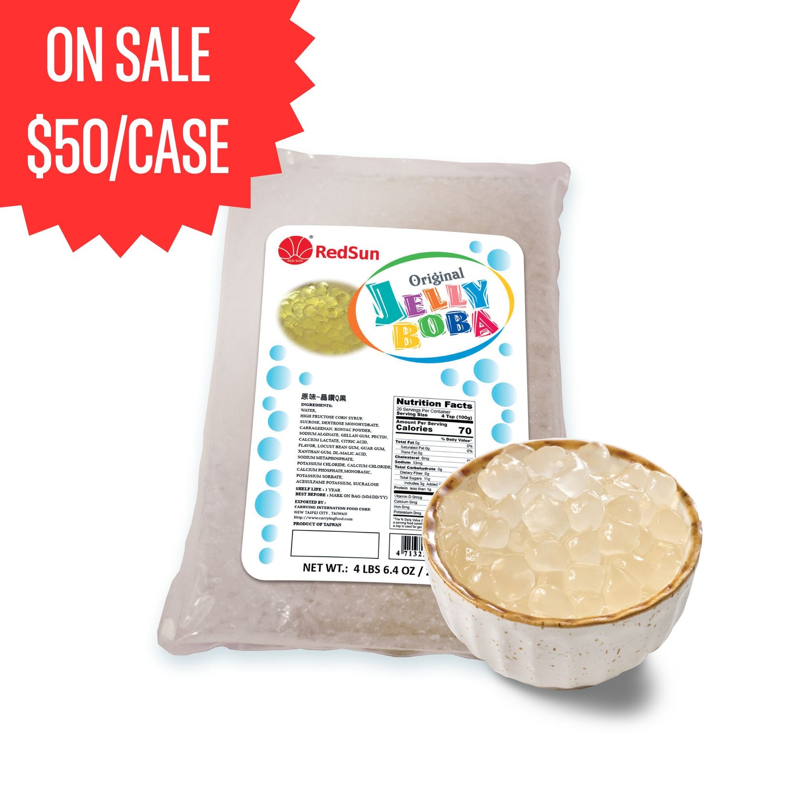 Original Agar Ball 2 KG (4.4 LBS) x 6 Bags (Case)