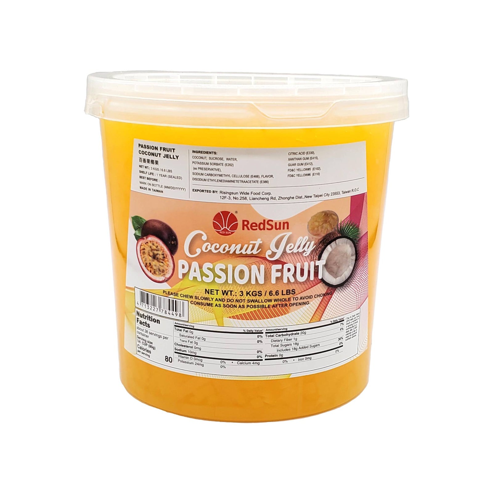 Passion Fruit Coconut Jelly 3 KG (6.6 LBS) (Bottle)
