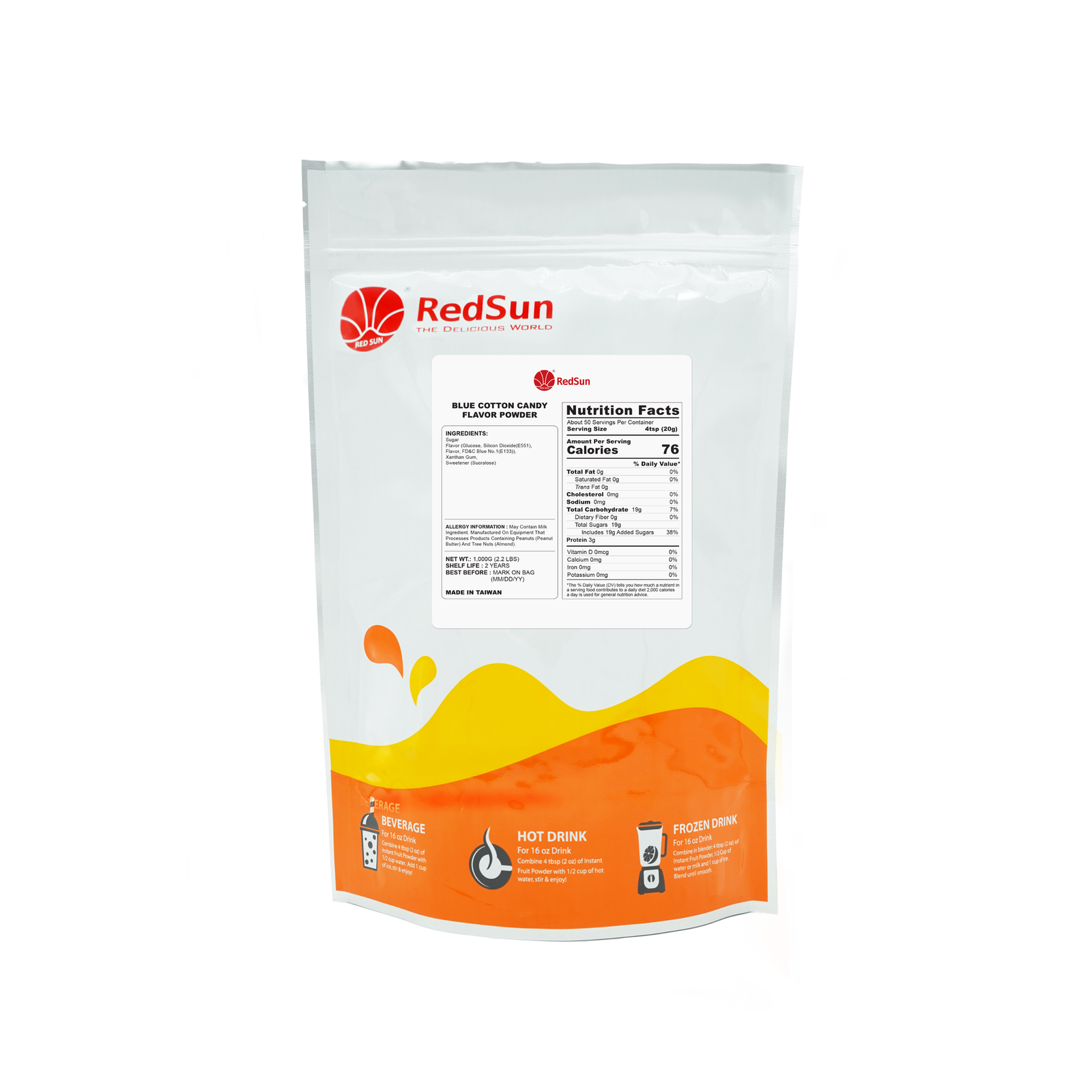 Blue Cotton Candy Powder 2.2LBS (Bag)