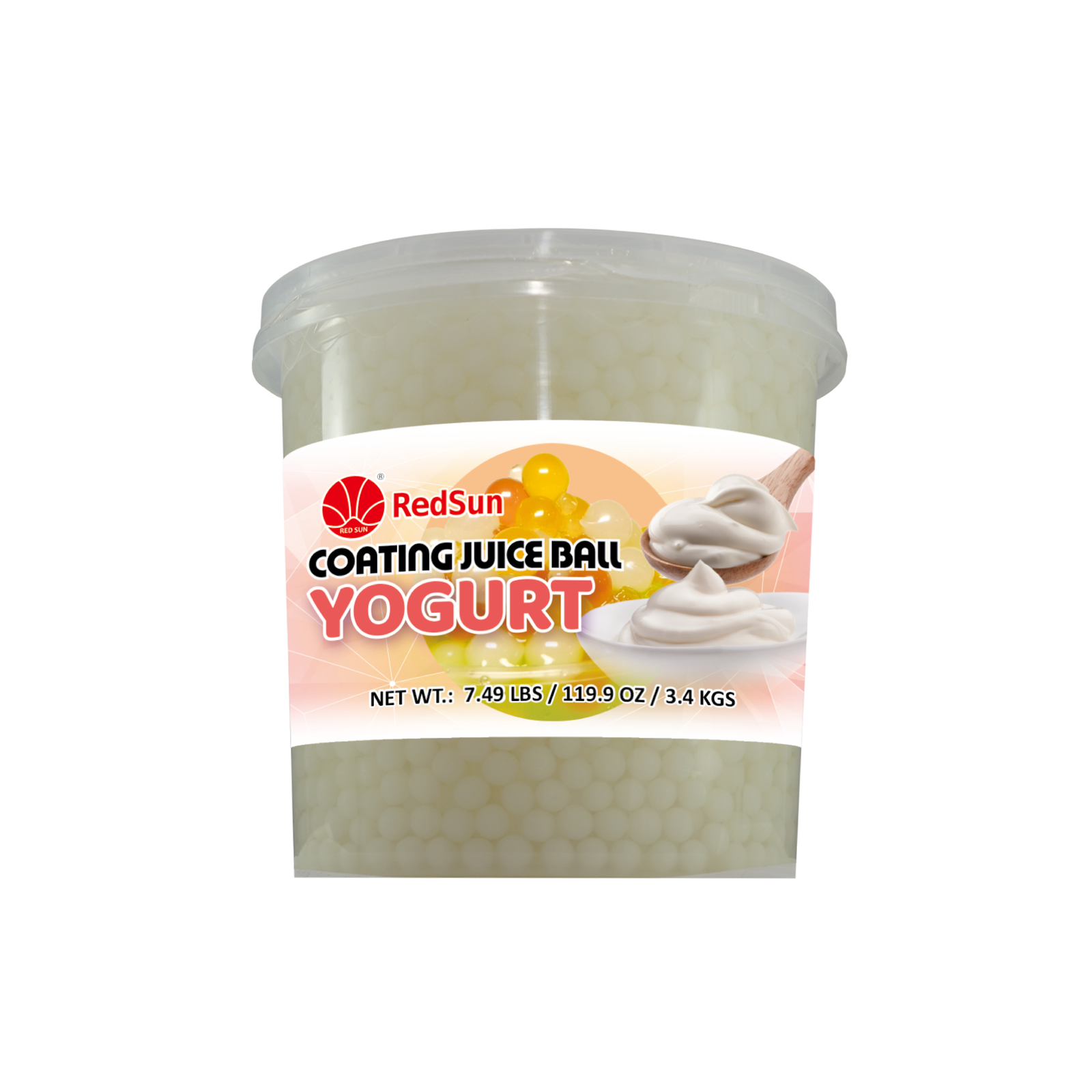 Yogurt Popping Boba 3.4 KG (7.50 LBS) (Bottle)