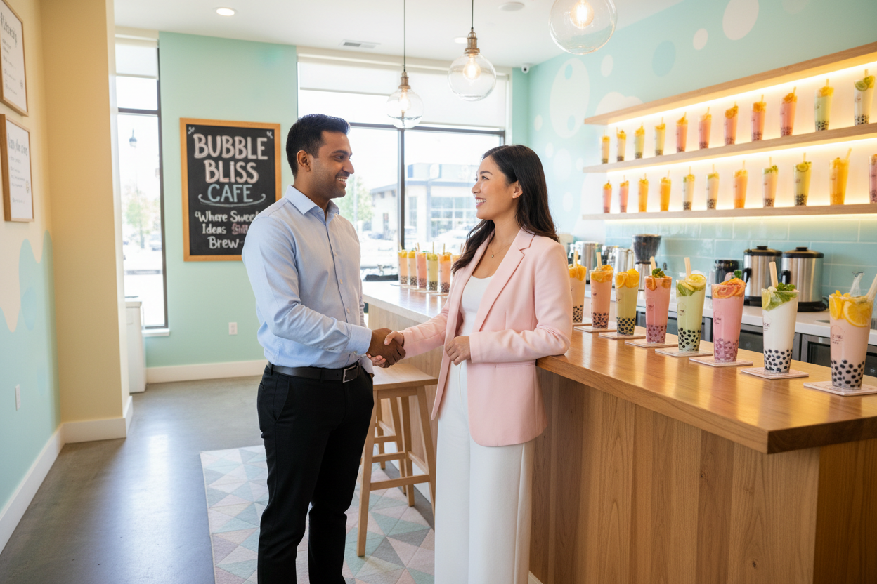 we partner with bubble tea shop owners